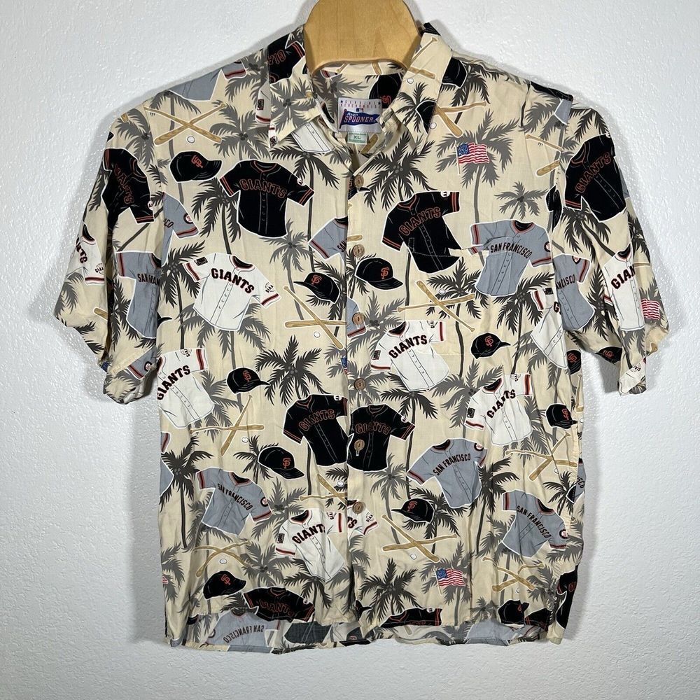 Reyn Spooner Size XL San Francisco SF Giants Rayon Baseball Camp‎ Button Up - Picture 2 of 8
